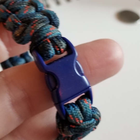 Paracord bracelet blue orange para cord - Picture 4 of 10